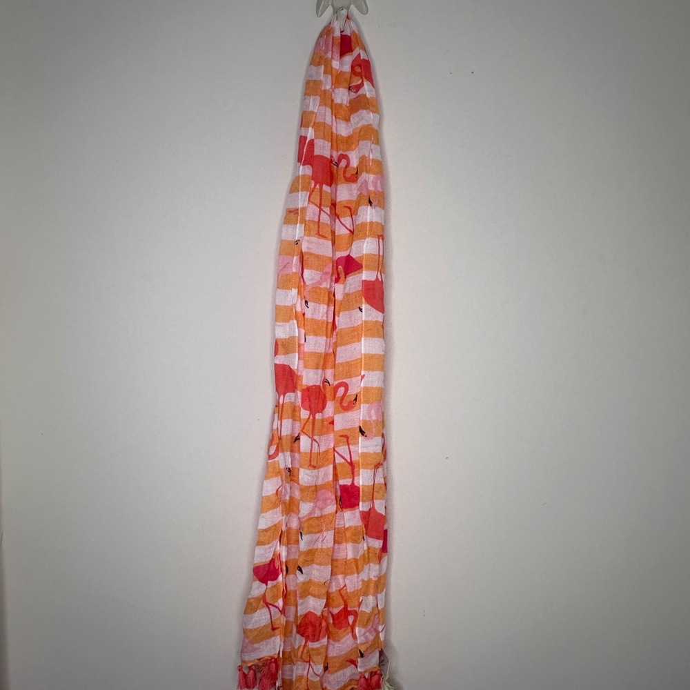 Striped Pink and Orange Scarf